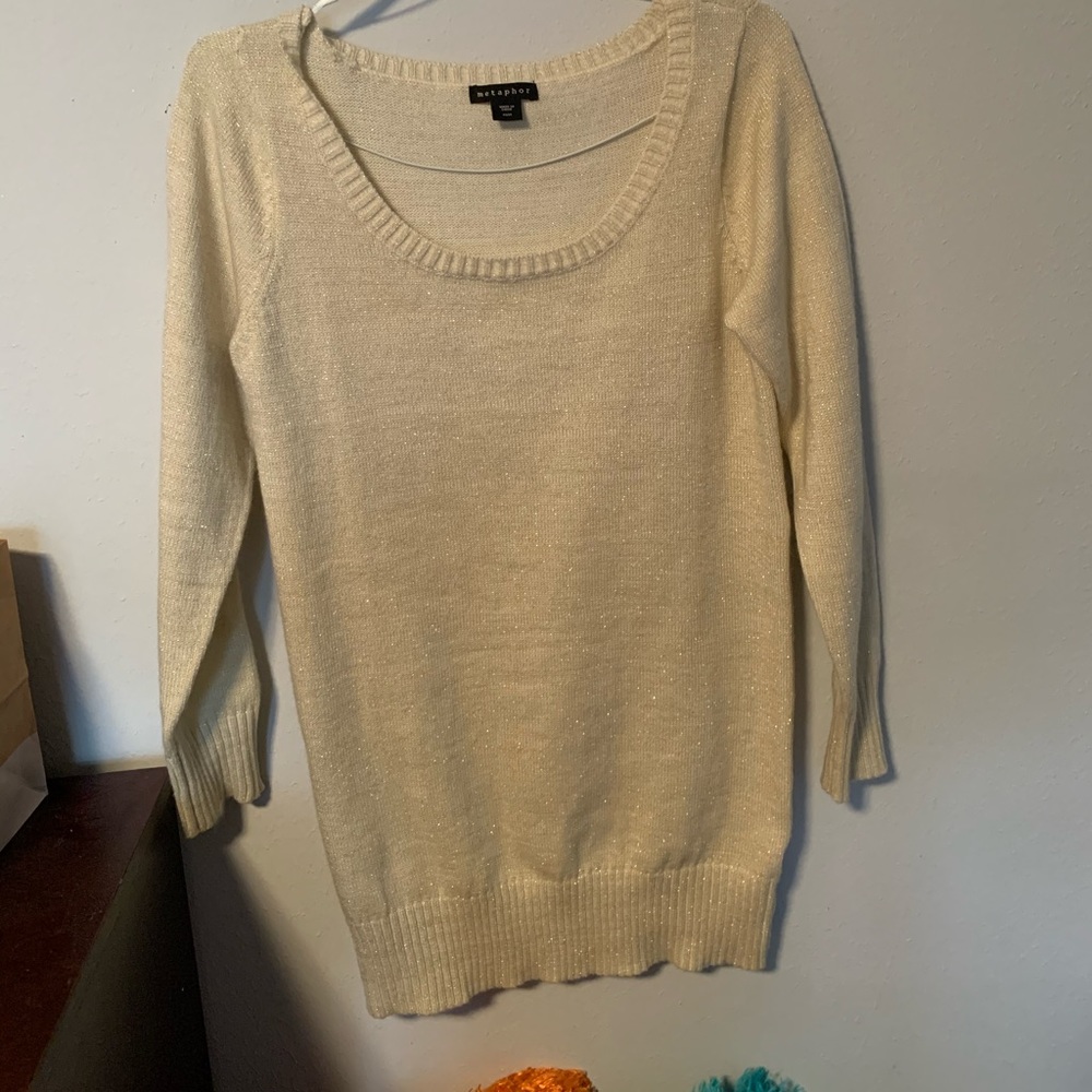 Sparkling cream shirt/dress